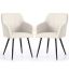 Dining chairs LUXANO, 2 pcs, beige/black, 54 × 82 × 58 cm