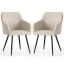 Dining chairs LUXANO, 2 pcs, beige/black, 54 × 82 × 58 cm