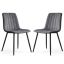 Ruokailutuolien setti LIVO, 2 kpl, Harmaa, 45,5 × 87 × 43,5 cm