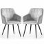Dining chair set LUXANO, 2 pcs, gray/black, 54 × 82 × 58 cm