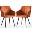 Dining chair set LUXANO, 2 pcs, copper/black, 54 × 82 × 58 cm