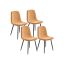 VASAGLE dining chair set, 4 pcs, 43.5 × 85.5 × 55 cm