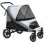 Dog stroller PawHut 124x67x100cm., black/red