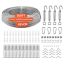 Wire rope set VEVOR QD304PVC-024, 7 × 7 strands