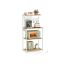 Kitchen shelf VASAGLE KKS014Y02, 4-tier, oak/white, 60 × 140 × 40 cm