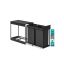 SONGMICS Kitchen Trash Can, 2 × 15 l, Black, 48.6 × 25.4 × 44 cm