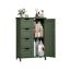 Bathroom cabinet VASAGLE LHC41W, 4 drawers, with doors, Green, 55 × 82 × 30 cm